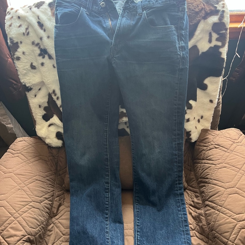 Express Dark Blue Women's Straight Leg Jeans